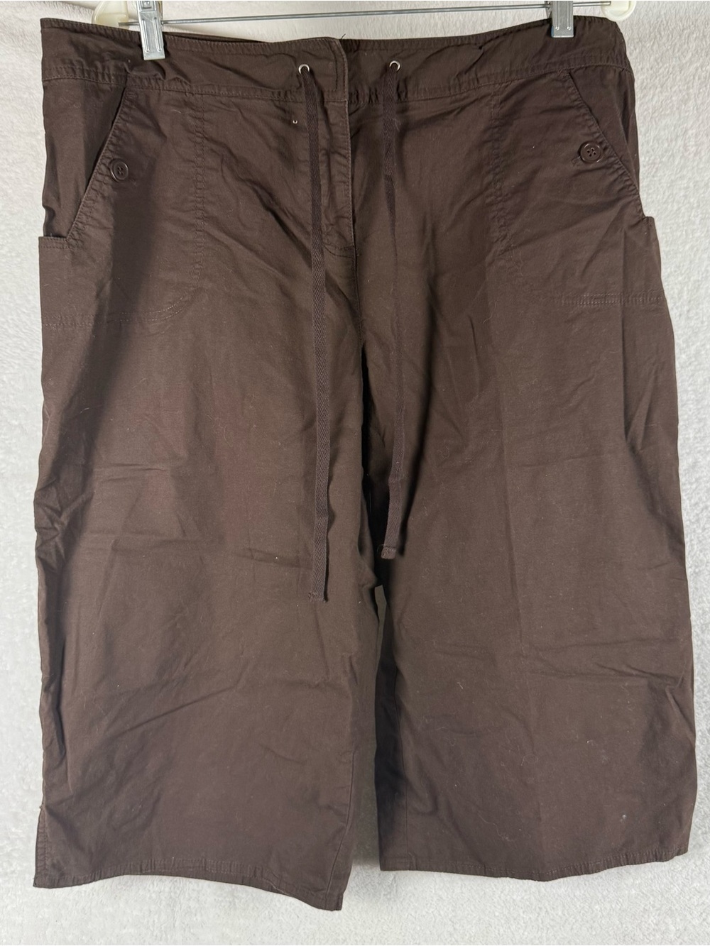 Style & Co. Woman Brown Drawstring Shorts - Size 16W